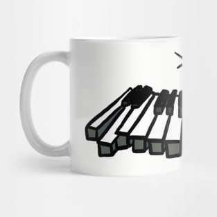 Flying piano 1 woman Mug